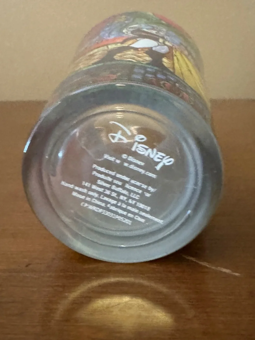 Disney Beauty and the Beast drinking glass